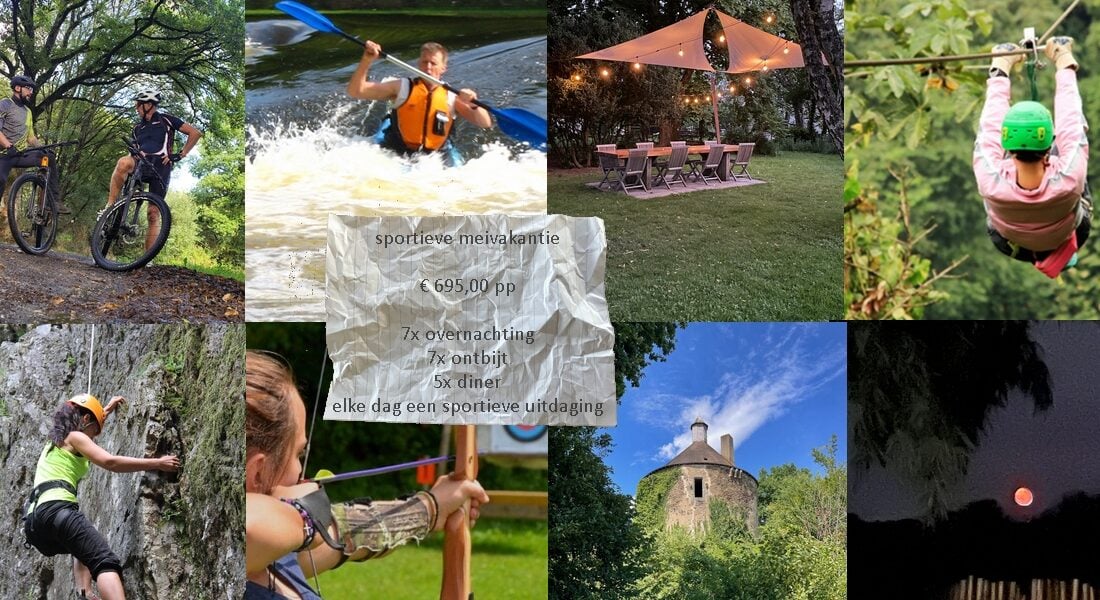 meivakantie sportief chambres d'hôtes